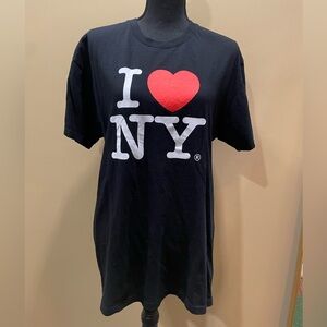 I Love New York City Shirt Heart NYC Classic Tourist Times Square Unisex Mens L